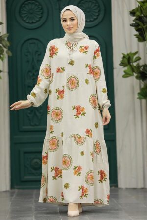 Khaki Long Dress 17512HK - 1