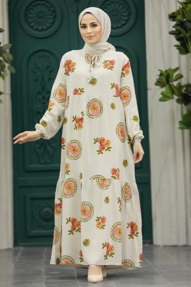 Khaki Long Dress 17512HK - 1