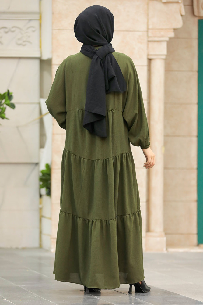 Neva Style - Khaki Long Dress for Muslim Ladies 65872HK - 5