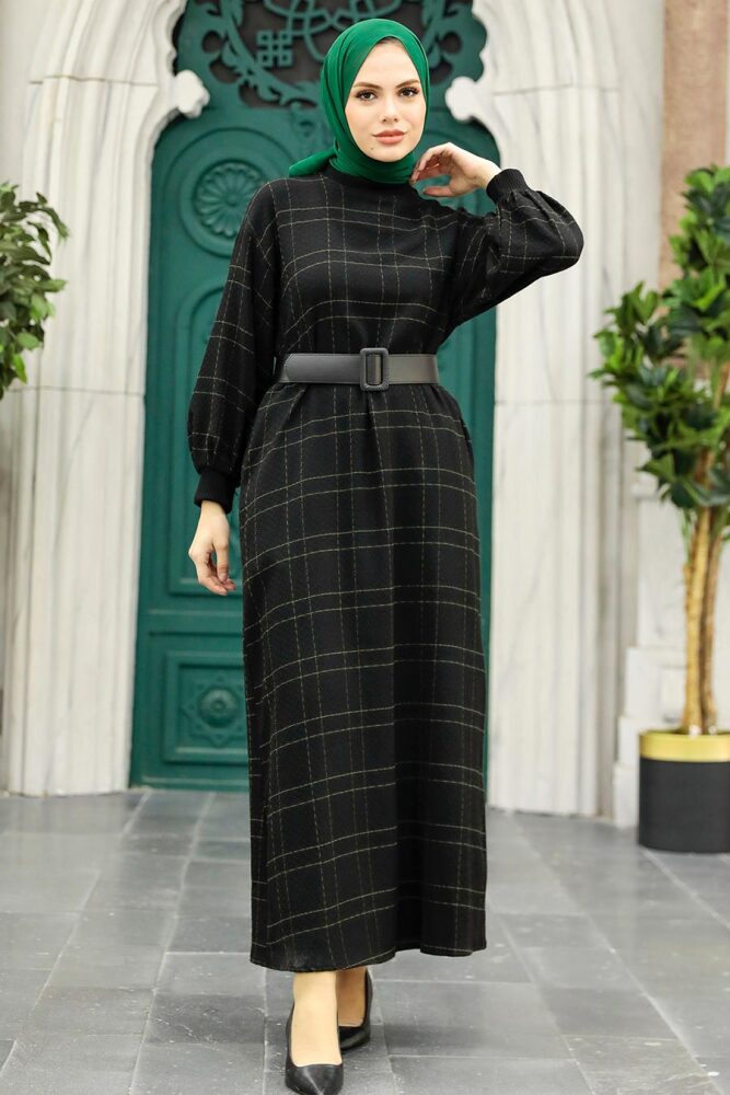 Khaki Modest Dress 1781HK - 1