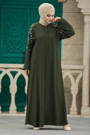Neva Style - Khaki Muslim Abaya 355300HK - 1