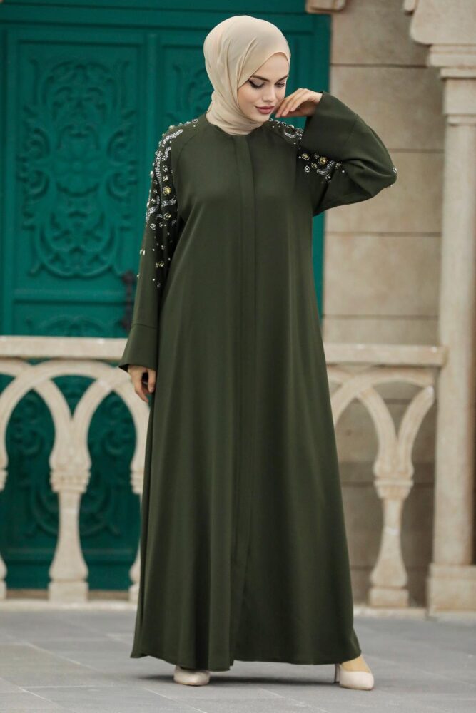 Neva Style - Khaki Muslim Abaya 355300HK - 1