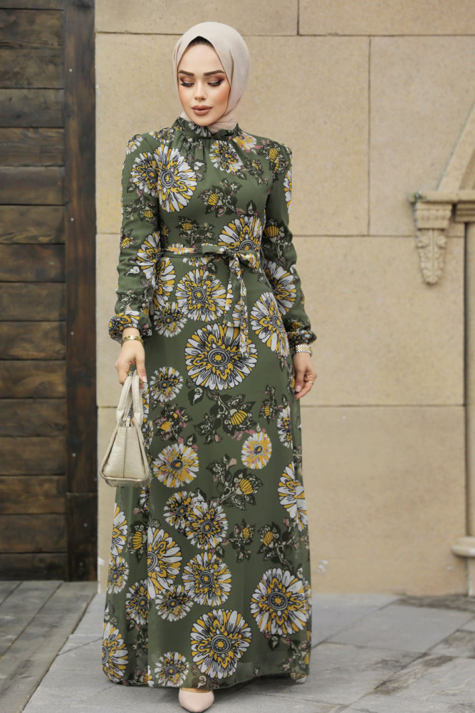 Khaki Muslim Dress 279320HK - 3