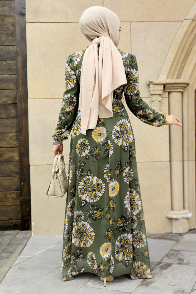 Khaki Muslim Dress 279320HK - 5