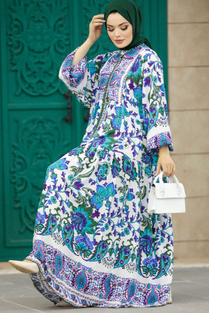 Khaki Muslim Dress 50622HK - 3