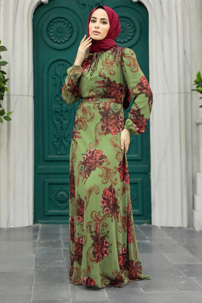 Khaki Plus Size Dress 27921HK - 2
