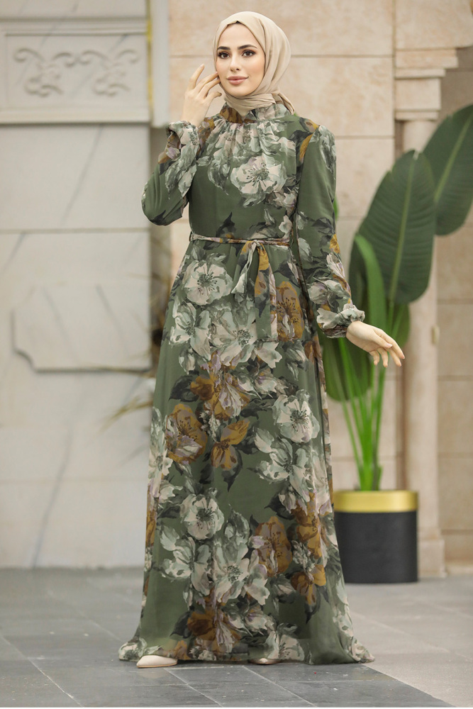 Khaki Plus Size Dress 279318HK - 4