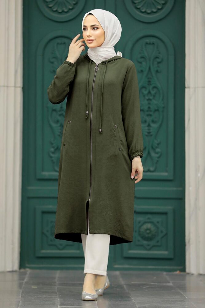 Neva Style - Khaki Women Coat 539HK - 1