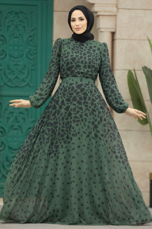 Khaki Women Dress 39461HK - 1