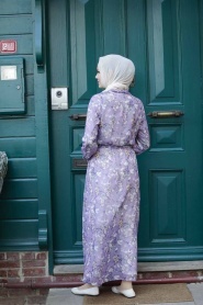 Neva Style - Kimono Hijab Lilas 5651LILA - Thumbnail