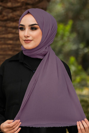 Neva Style - Koyu Lila Tesettür Şal 7571KLILA - 1