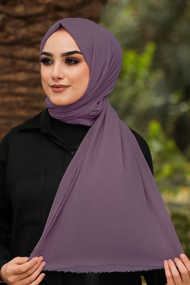 Neva Style - Koyu Lila Tesettür Şal 7571KLILA - 1