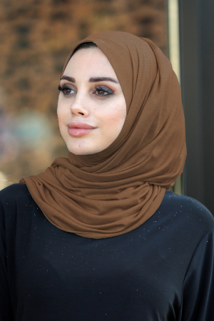 Neva Style - Koyu Taba Penye Şal 7528KTB - 1
