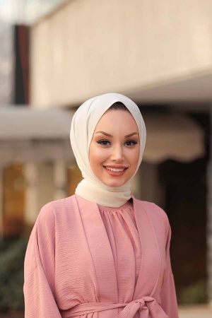  Kuşaklı Somon Tesettür İkili Takım 1104SMN - 6