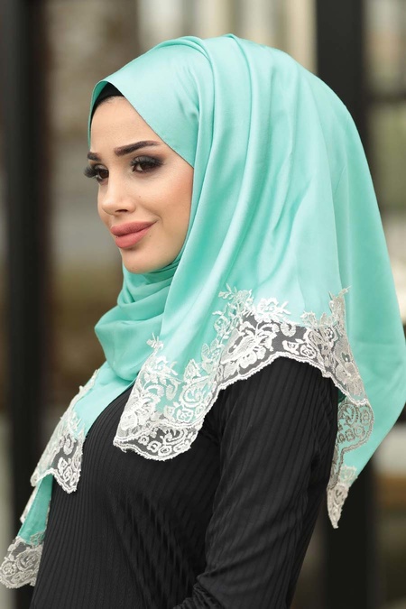 Neva Style - Lace Silk Look Shawl Product Code: 1229