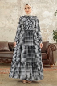 Neva Style - Lacivert Tesettür Elbise 2702L - Thumbnail