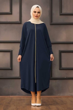  Lacivert Tesettür Ferace 1772L 