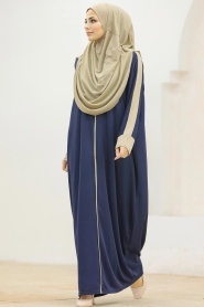 Neva Style - Lacivert Tesettür Namaz Elbisesi 2309L - Thumbnail