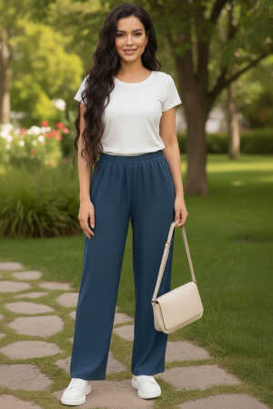  Lacivert Tesettür Pantolon 95633L - NEVA STYLE
