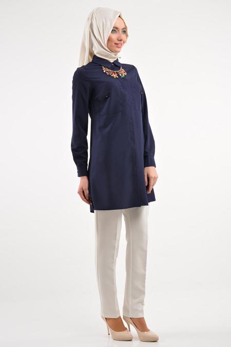 Neva Style - Lacivert Tunik - 2