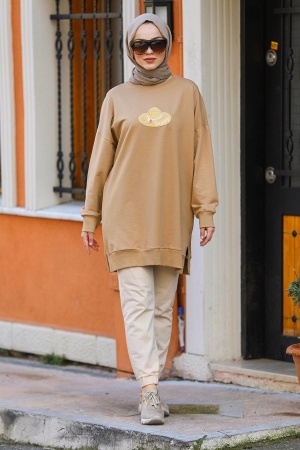 Neva Style - Latte Tesettür Tunik 30241LT - 1