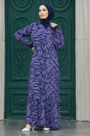 Neva Style - Lavander High Quality Dress 22970LV - Thumbnail