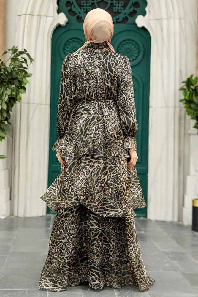 Leopard Hijab For Women Dress 3825LP - 3