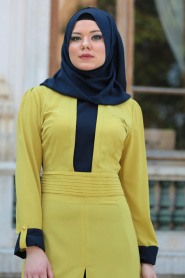 Neva Style - Light Green Hijab Jumpsuit 1564AY - Thumbnail