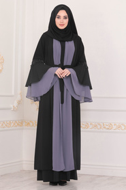 Neva Style - Lila Abaya Suit 8902LILA - Thumbnail