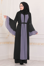 Neva Style - Lila Abaya Suit 8902LILA - Thumbnail
