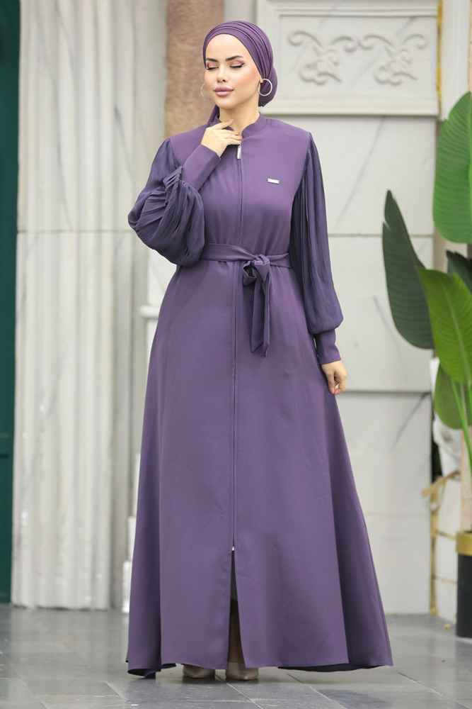 Lila Dubai Abaya 20079LILA - 3