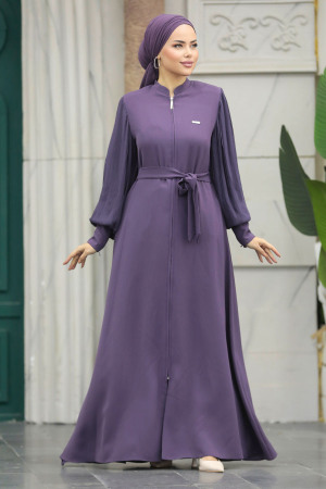 Lila Dubai Abaya 20079LILA - 1