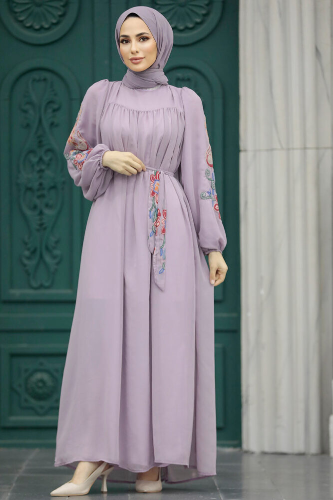 Lila Hijab For Women Dress 8889LILA - 1