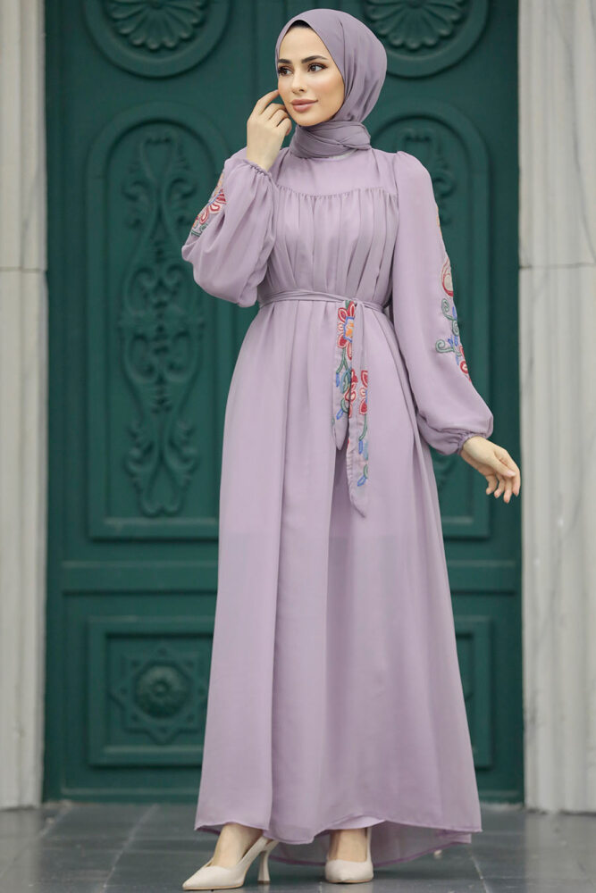 Lila Hijab For Women Dress 8889LILA - 3