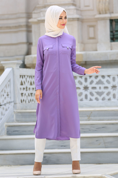 Neva Style - Lila Hijab Tunic 5044LILA