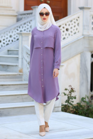 Neva Style - Lila Hijab Tunic 811LILA - Thumbnail