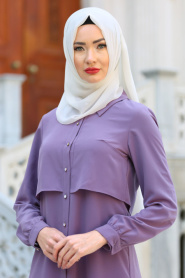 Neva Style - Lila Hijab Tunic 811LILA - Thumbnail