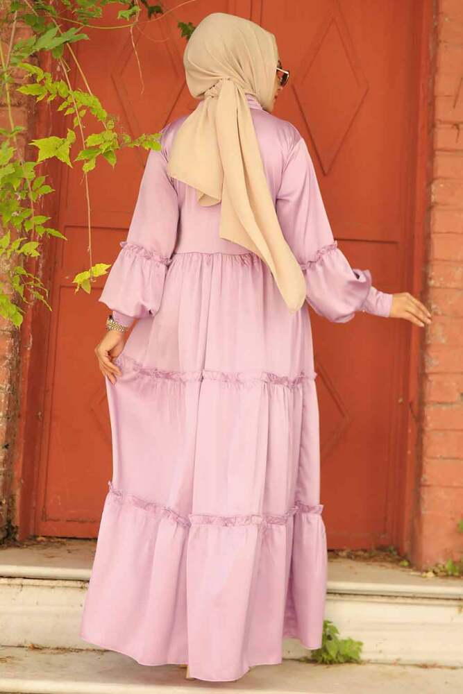 Lila Hijab Turkish Dress 5884LILA - 3