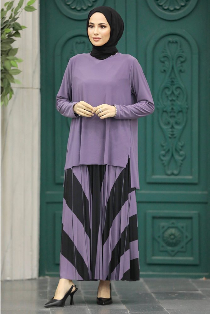 Lila Muslim Dual Suit 41741LILA - 1