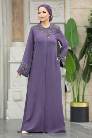 Lila Plus Size Abaya 20057LILA - 1