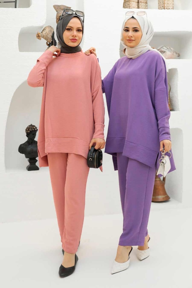 Neva Style - Lila Tesettür İkili Takım 13010LILA - 2