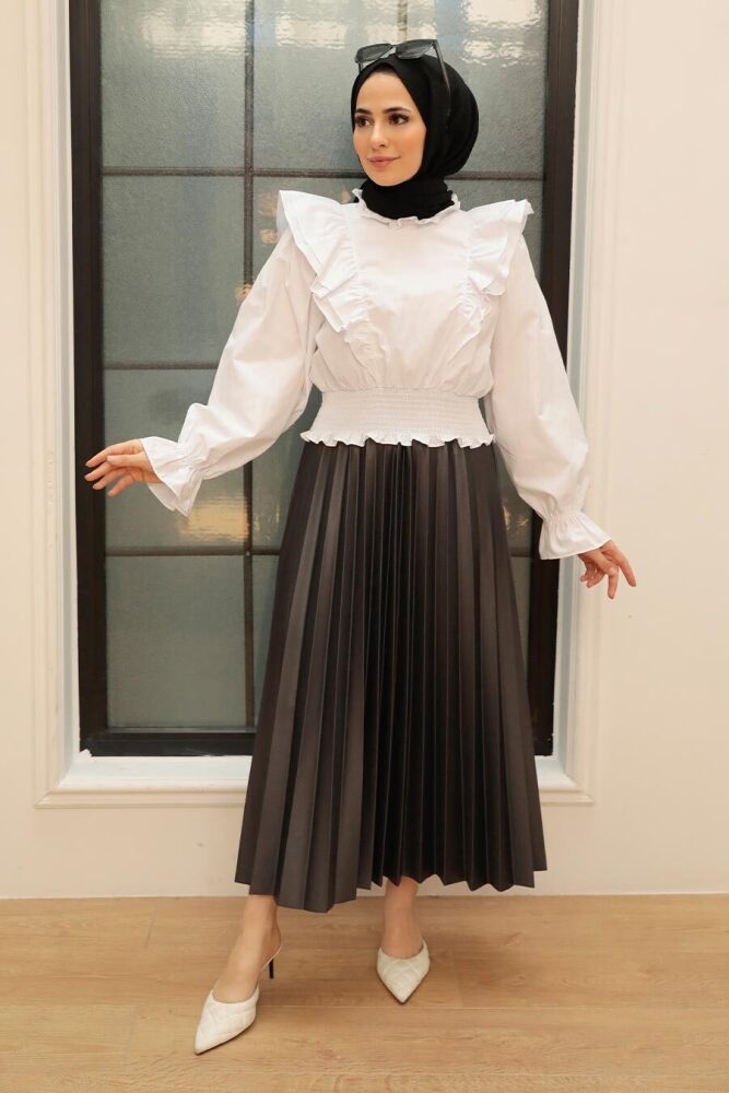 Black Hijab For Women Skirt 35151S - 3