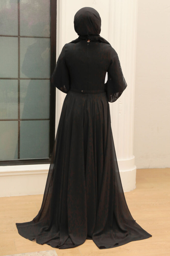 Neva Style - Long Black Muslim Prom Dress 750S - 3