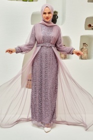 Neva Style - Long Lila Modest Bridesmaid Dress 56291LILA - Thumbnail