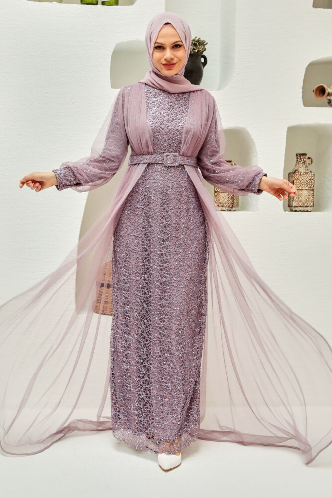 Neva Style - Long Lila Modest Bridesmaid Dress 56291LILA - 1