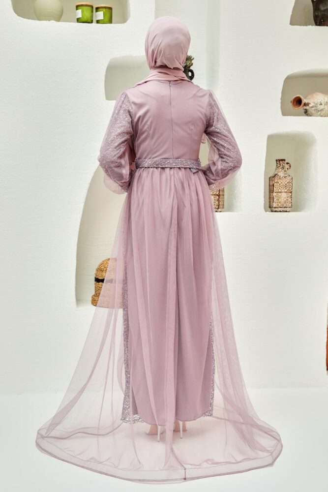 Neva Style - Long Lila Modest Bridesmaid Dress 56291LILA - 4