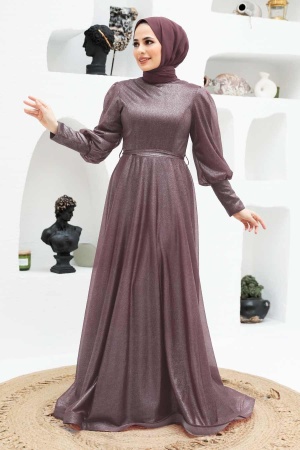 Neva Style - Long Lila Modest Bridesmaid Dress 56721LILA - 1