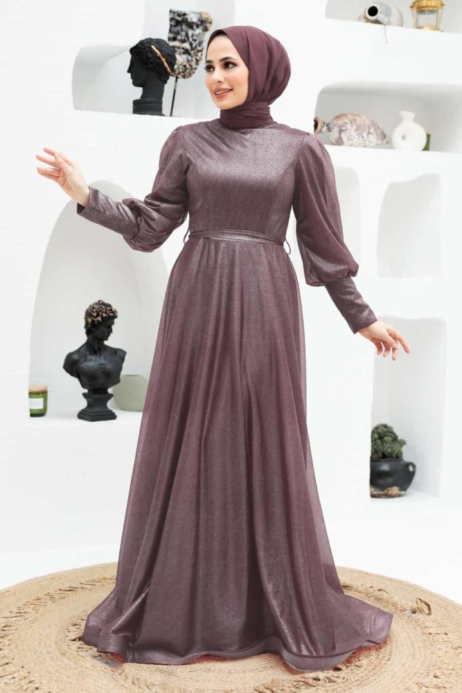 Neva Style - Long Lila Modest Bridesmaid Dress 56721LILA - 1