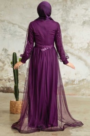 Neva Style - Long Purple Modest Bridesmaid Dress 56291MOR - Thumbnail