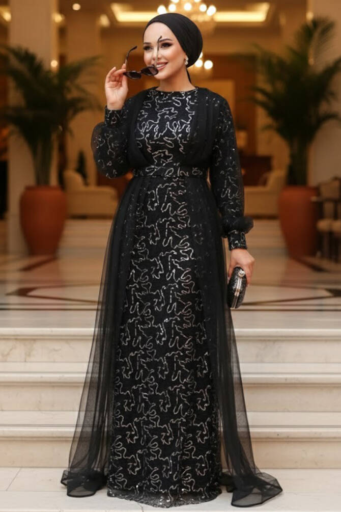 Neva Style - Long Silver Modest Bridesmaid Dress 56291GMS - 1